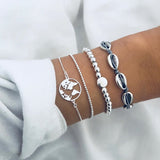 New Arrival Bracelet Sets Minimalist Gold Silver Color Hollow Lotus Bangle Bracelets Gift for Women Exquisite Party Jewelry