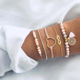 New Arrival Bracelet Sets Minimalist Gold Silver Color Hollow Lotus Bangle Bracelets Gift for Women Exquisite Party Jewelry