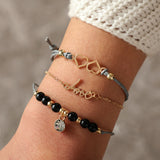 New Arrival Bracelet Sets Minimalist Gold Silver Color Hollow Lotus Bangle Bracelets Gift for Women Exquisite Party Jewelry